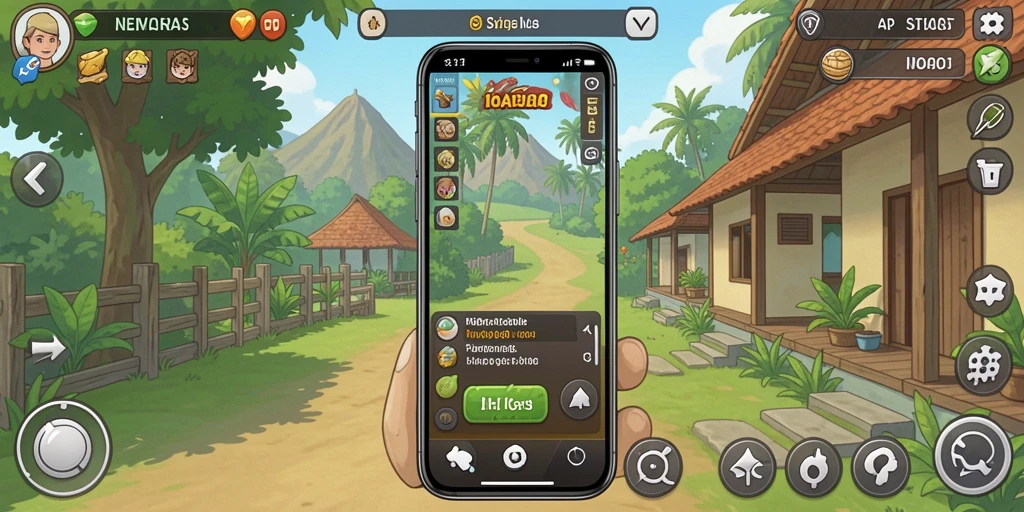 Screenshot menunjukkan karakter utama dalam aksi seru.