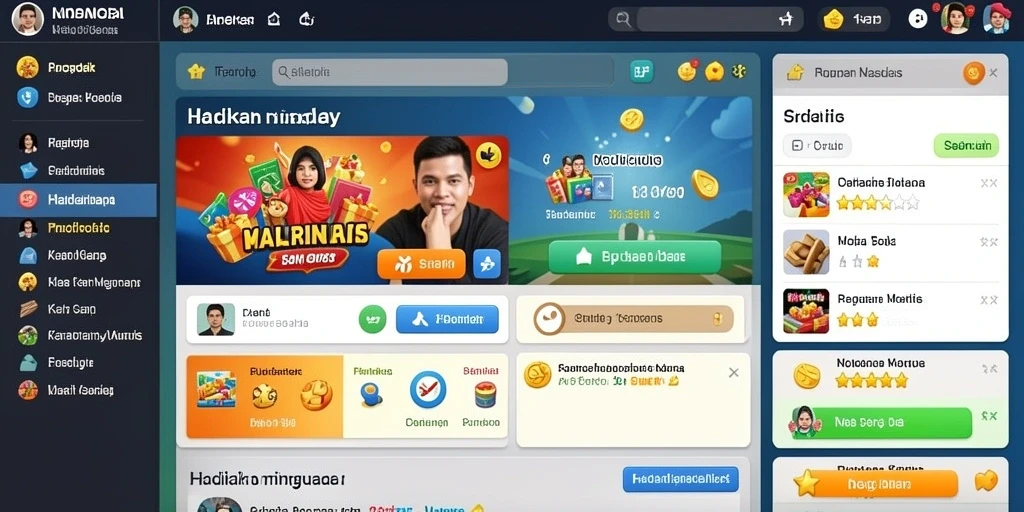 Tampilan karakter yang penuh warna dan menarik.