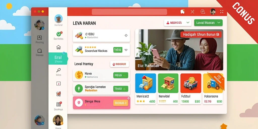 Tangkapan layar menampilkan karakter utama dalam aksi mengarungi level yang penuh tantangan.