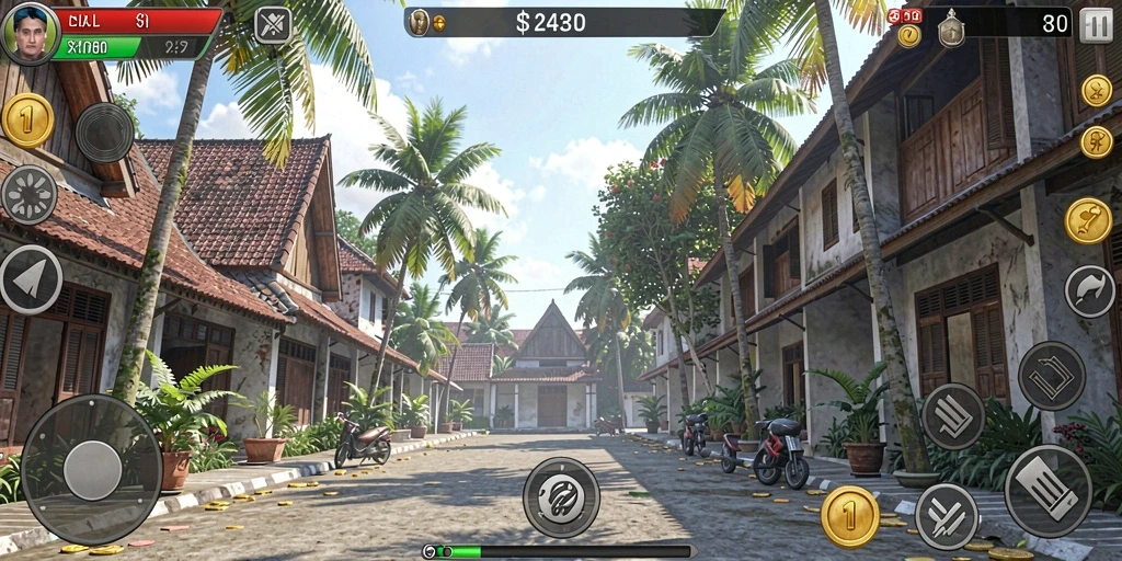 Tampilan utama yang mengesankan dengan karakter yang unik.