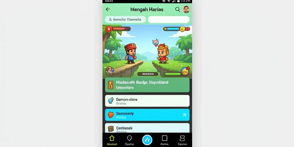 Tampilan awal game yang menarik dan intuitif.