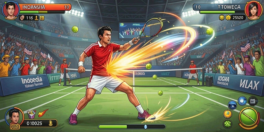 Tampilan depan antarmuka gameplay TEMPUR99 yang intuitif.